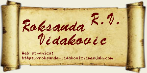 Roksanda Vidaković vizit kartica